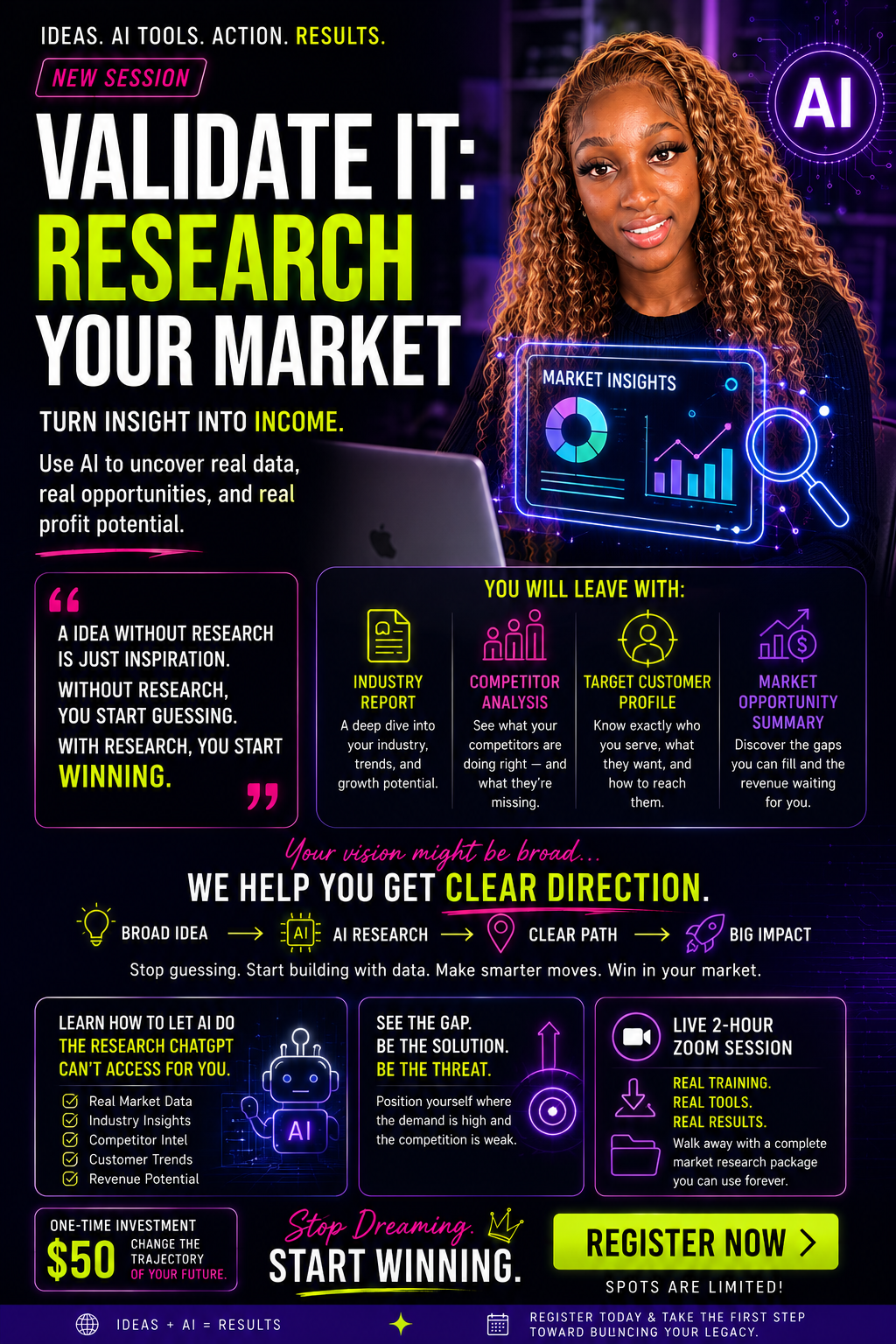 Validate It: Research Your Market class flyer